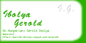 ibolya gerold business card
